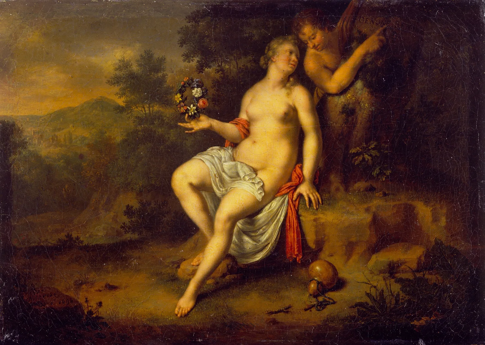 Paris and Oenone av Willem Van Mieris