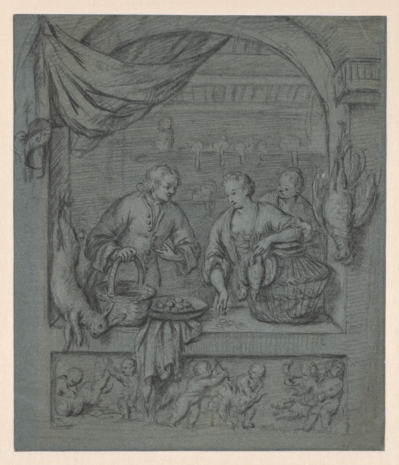 The Bird Seller av Willem Van Mieris