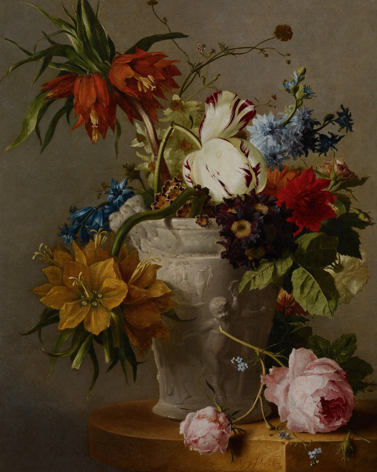 An Arrangement with Flowers av Georgius Jacobus Johannes van Os