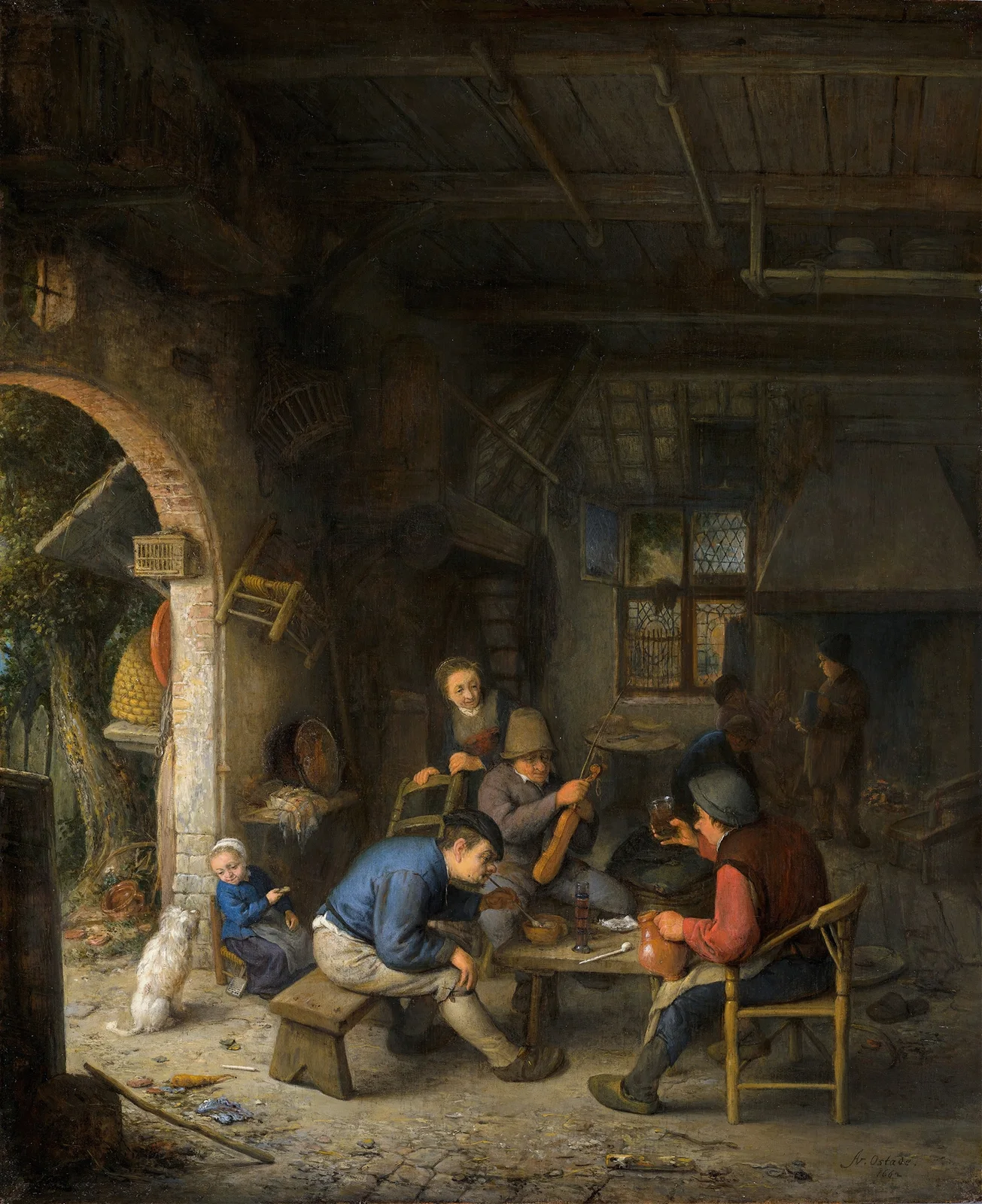 Peasants at an Inn av Adriaen van Ostade