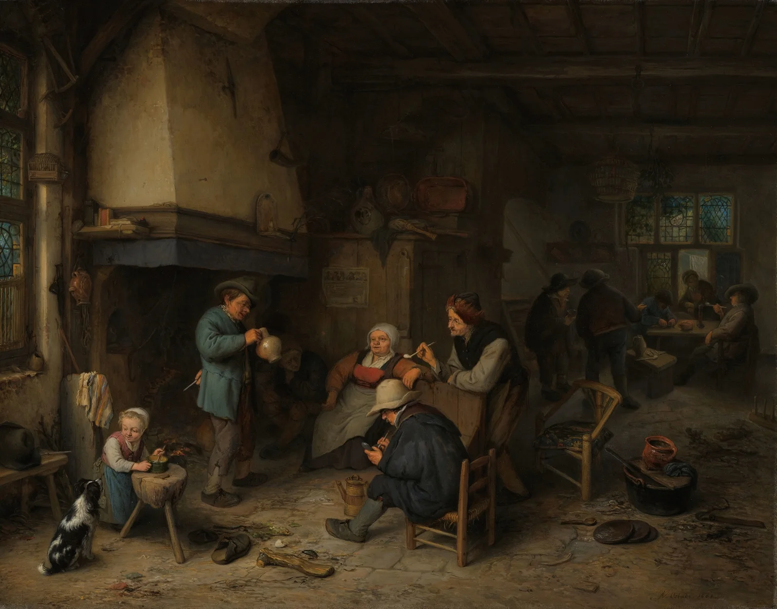 Peasants in an Interior av Adriaen van Ostade