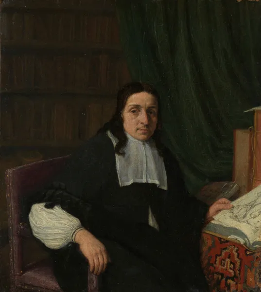 Portrait of a Collector, possibly Constantijn Sennepart (1625-1703) av Adriaen van Ostade