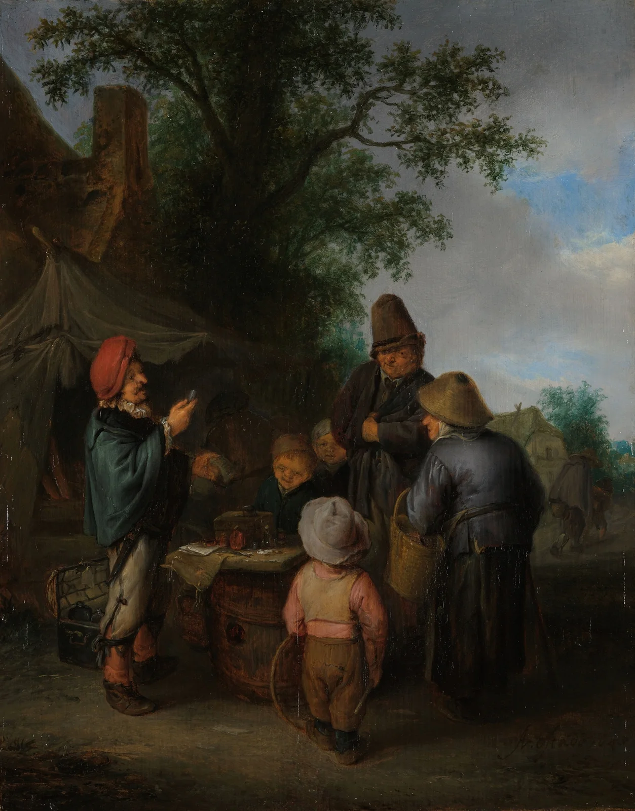 The Quacksalver av Adriaen van Ostade