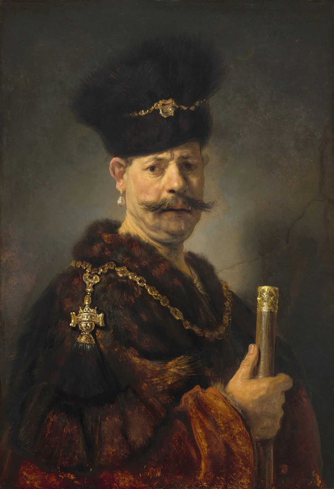 A Polish Nobleman av Rembrandt van Rijn