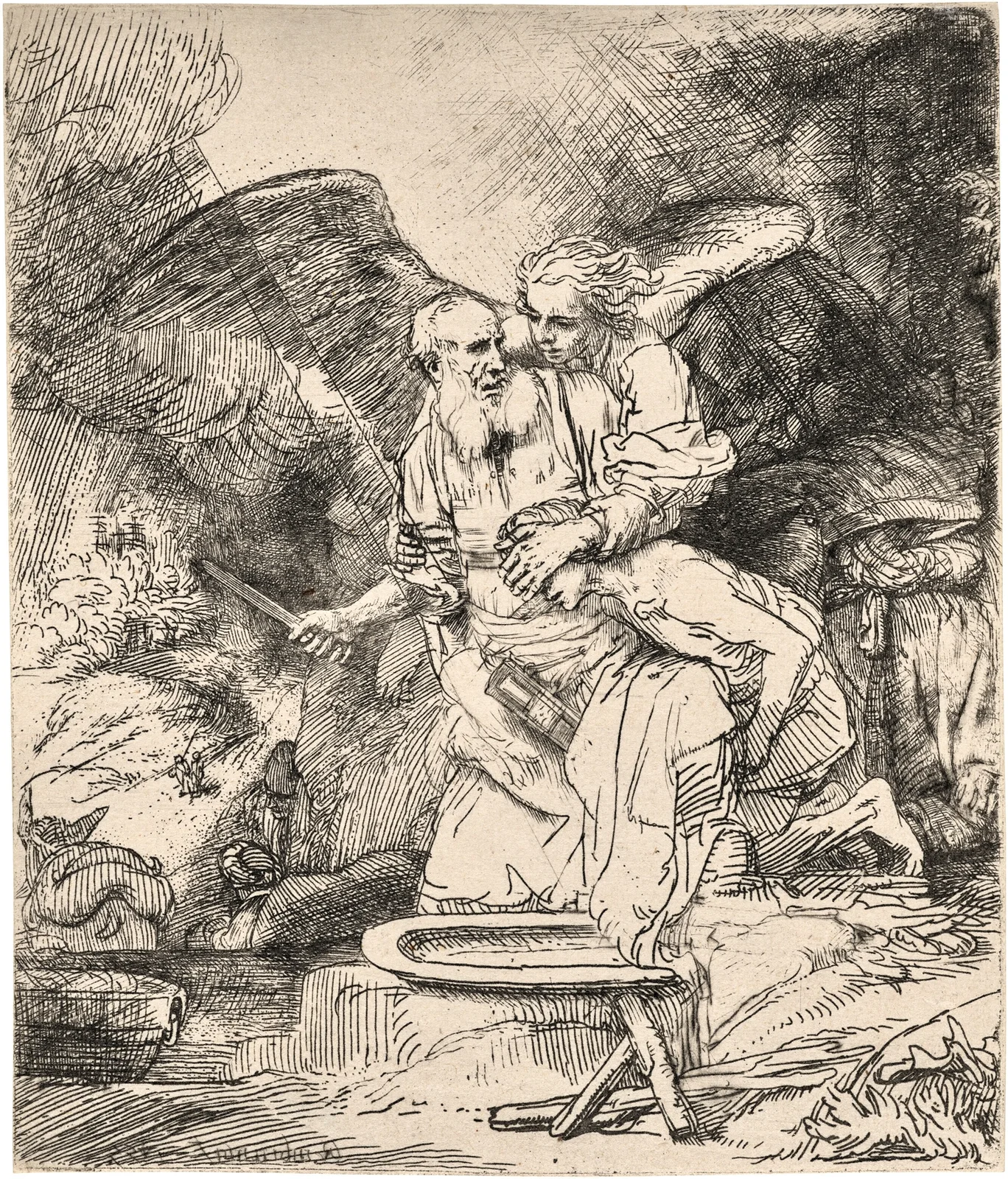 Abraham’s Sacrifice av Rembrandt van Rijn