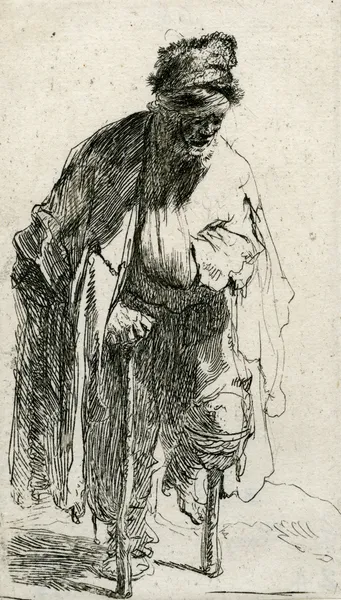 Beggar with a Wooden Leg av Rembrandt van Rijn