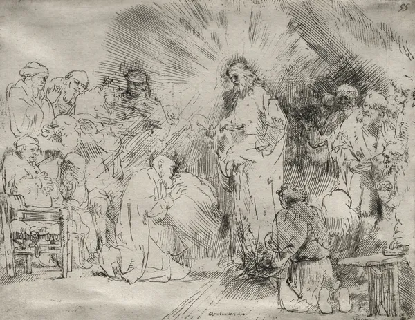 Christ Appearing to the Apostles av Rembrandt van Rijn