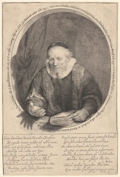 Jan Cornelis Sylvius, Preacher, 1646 av Rembrandt van Rijn
