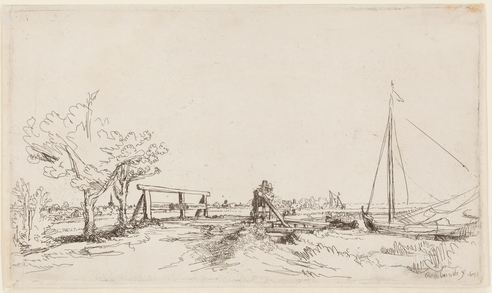 Jan Six’ bridge av Rembrandt van Rijn