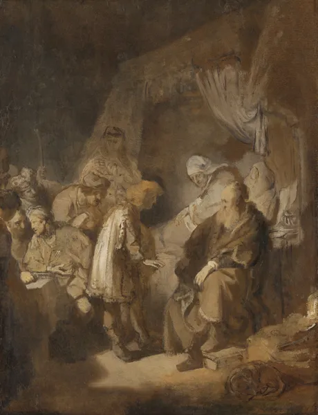 Joseph telling his dreams av Rembrandt van Rijn