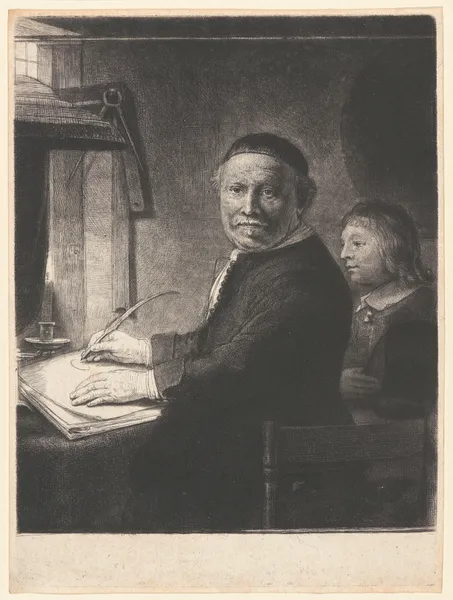 Lieven Willemsz van Coppenol, Writing Master av Rembrandt van Rijn