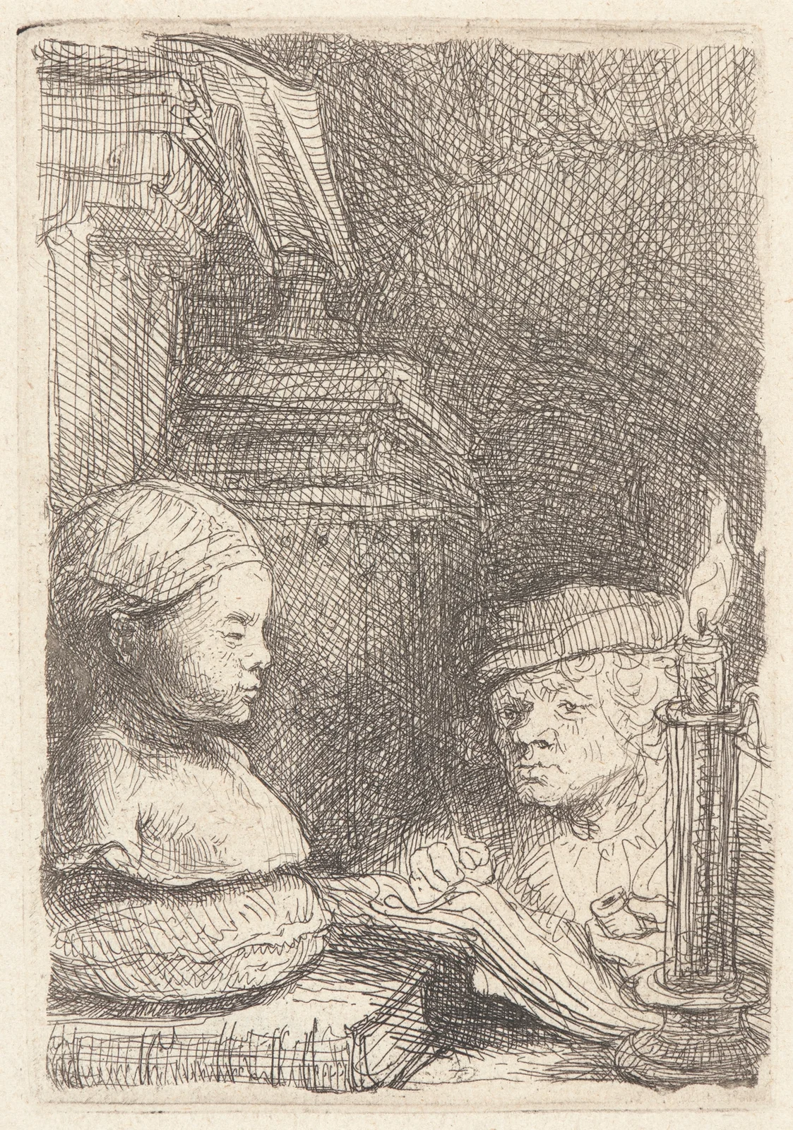 Man Drawing from a Cast av Rembrandt van Rijn