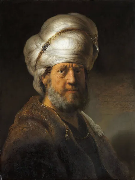 Man in Oriental Clothing av Rembrandt van Rijn