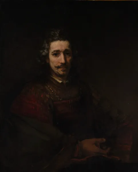 Man with a Magnifying Glass av Rembrandt van Rijn