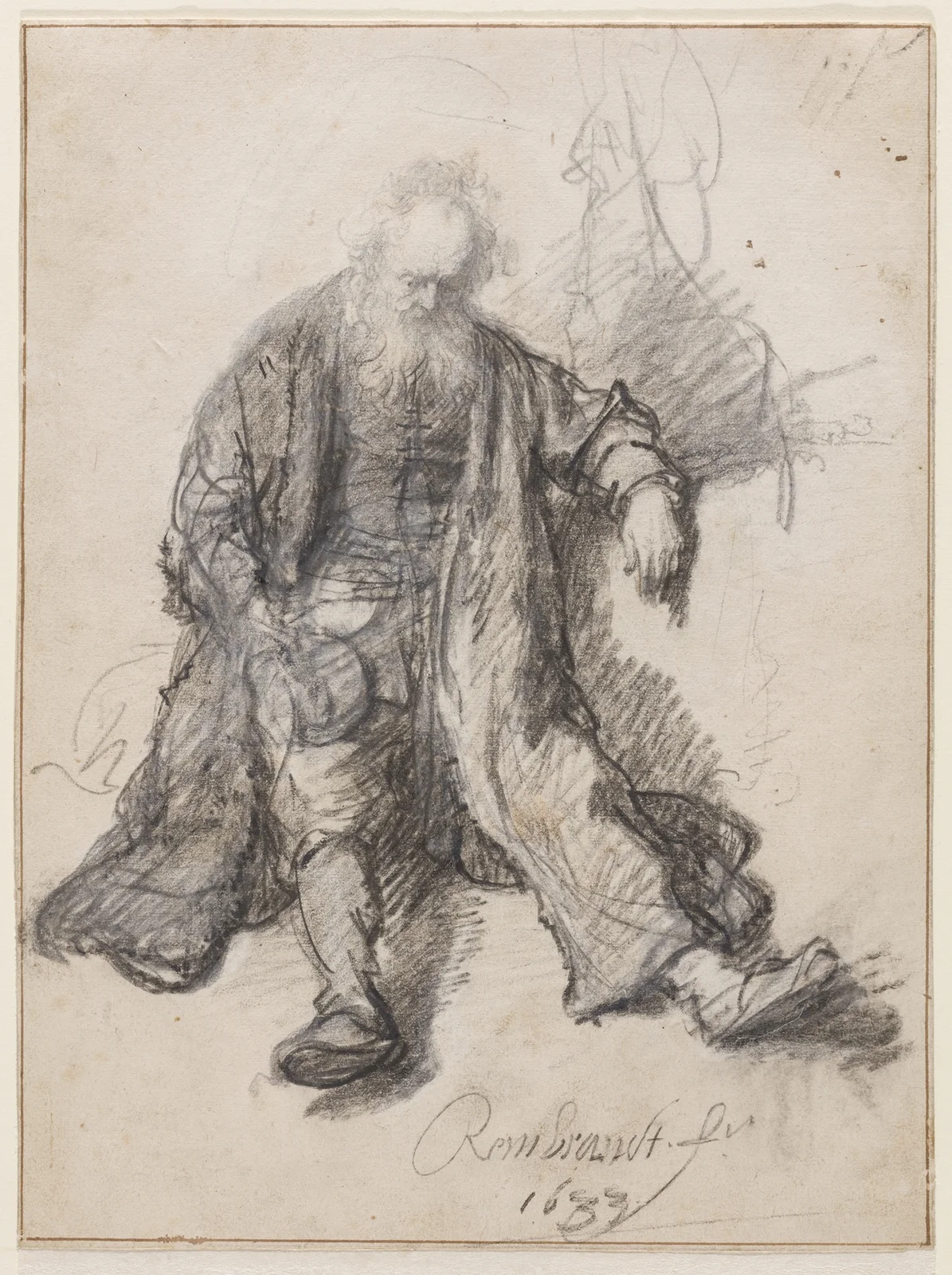 Old Man Seated (The Drunken Lot) av Rembrandt van Rijn