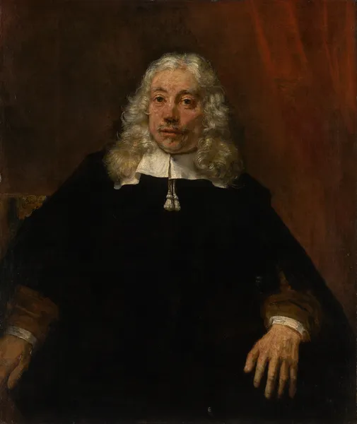 Portrait of a white-haired man av Rembrandt van Rijn