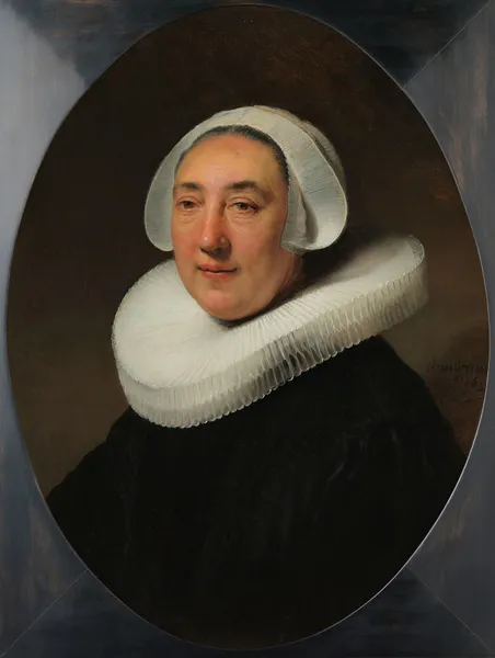 Portrait of Haesje Jacobsdr van Cleyburg av Rembrandt van Rijn