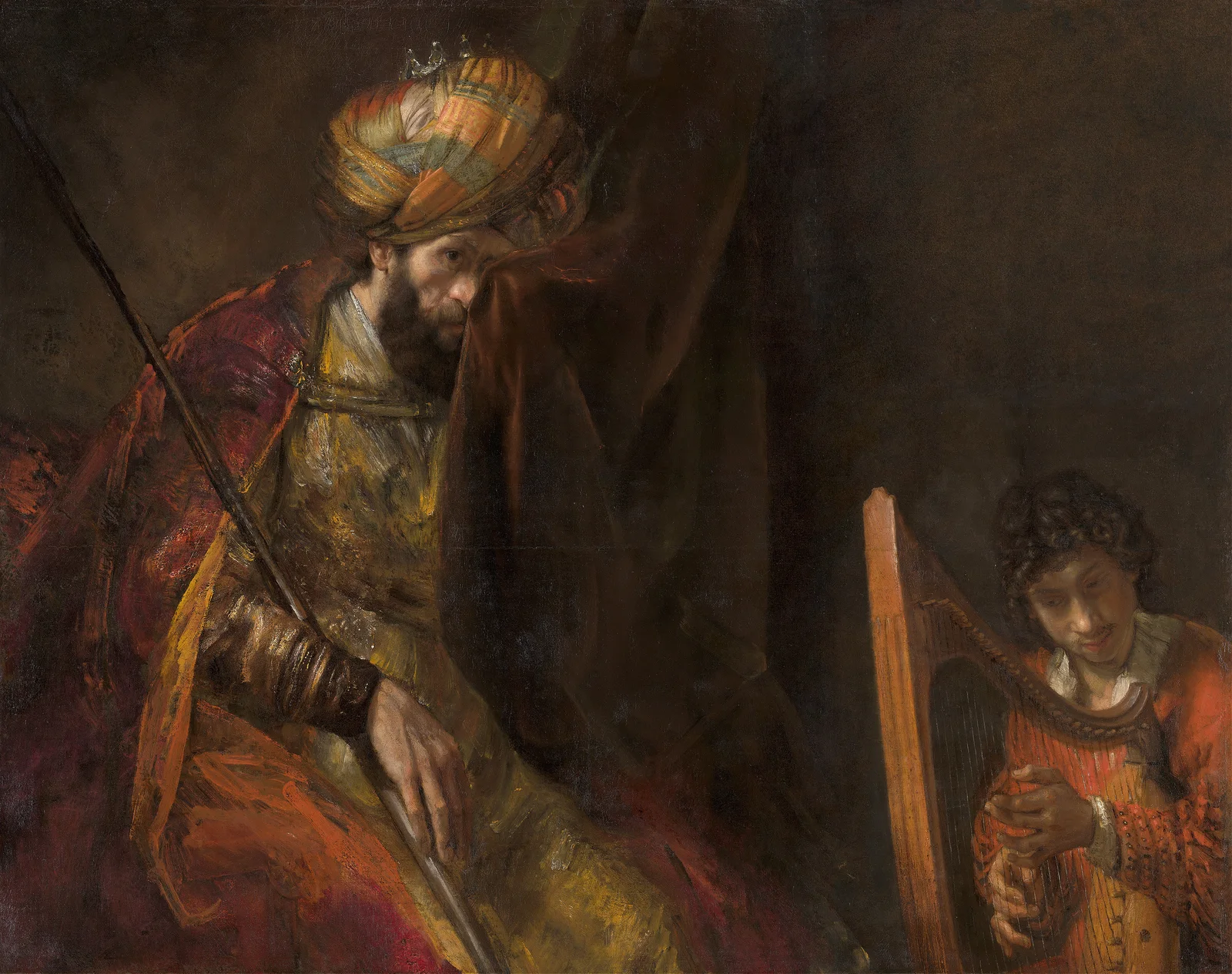 Saul and David av Rembrandt van Rijn