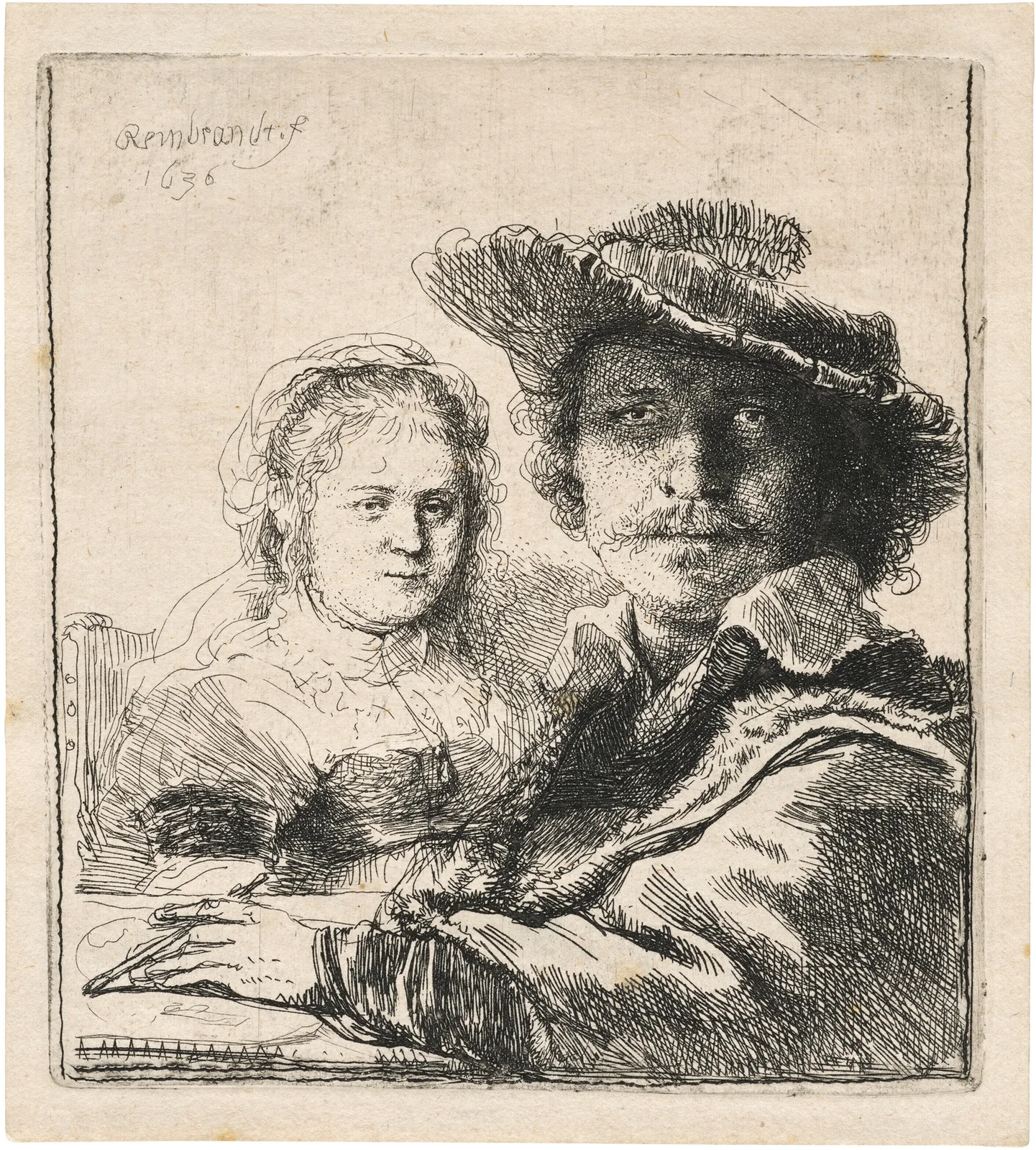 Self-Portrait with Saskia av Rembrandt van Rijn