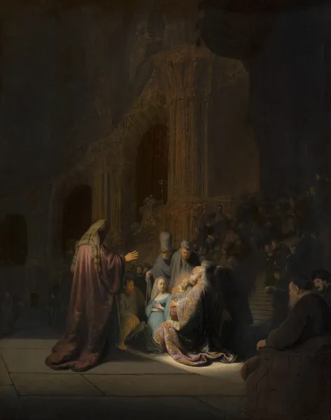 Simeon’s Song of Praise av Rembrandt van Rijn