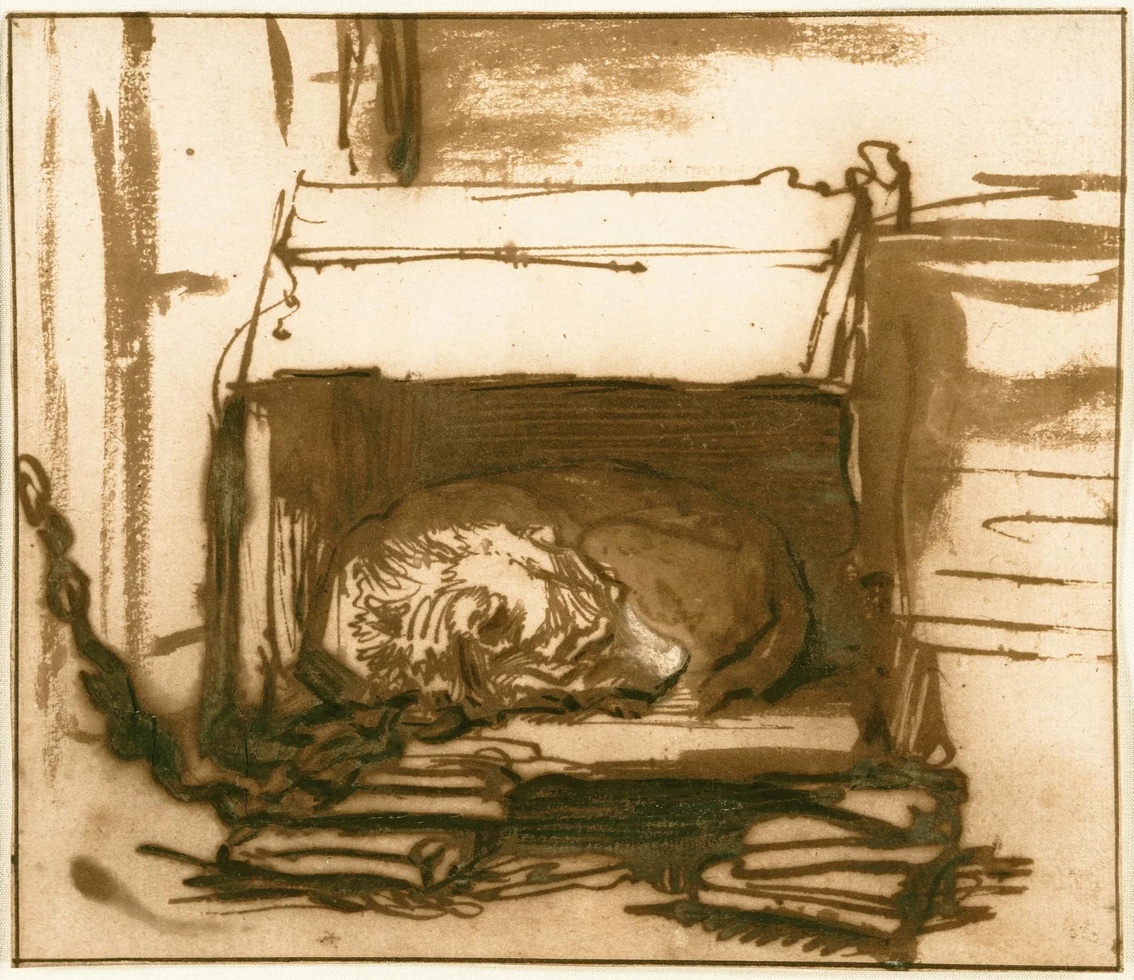 Sleeping Watchdog av Rembrandt van Rijn