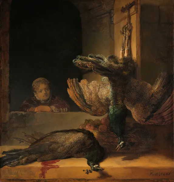 Still Life with Peacocks av Rembrandt van Rijn