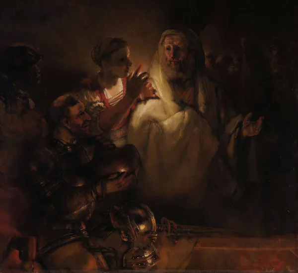 The Denial of St Peter av Rembrandt van Rijn