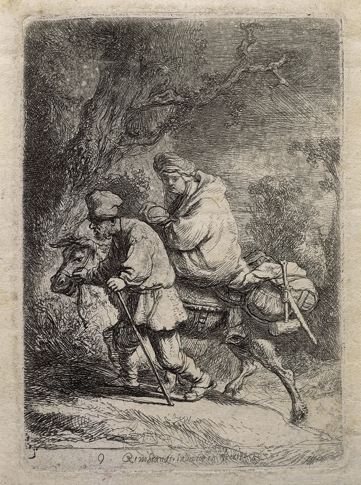 The Flight into Egypt av Rembrandt van Rijn