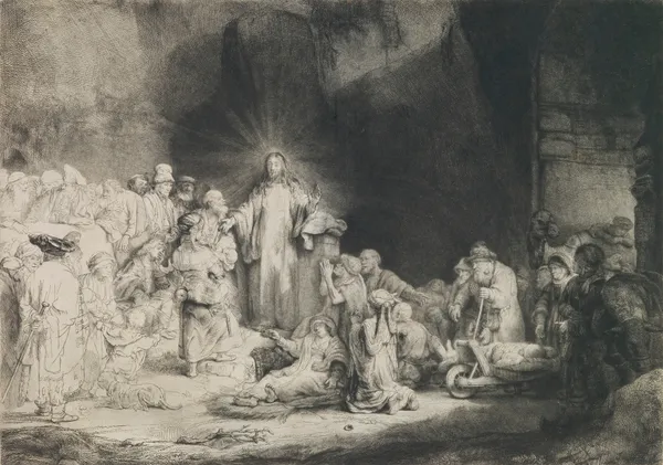 The Hundred Guilder Print av Rembrandt van Rijn