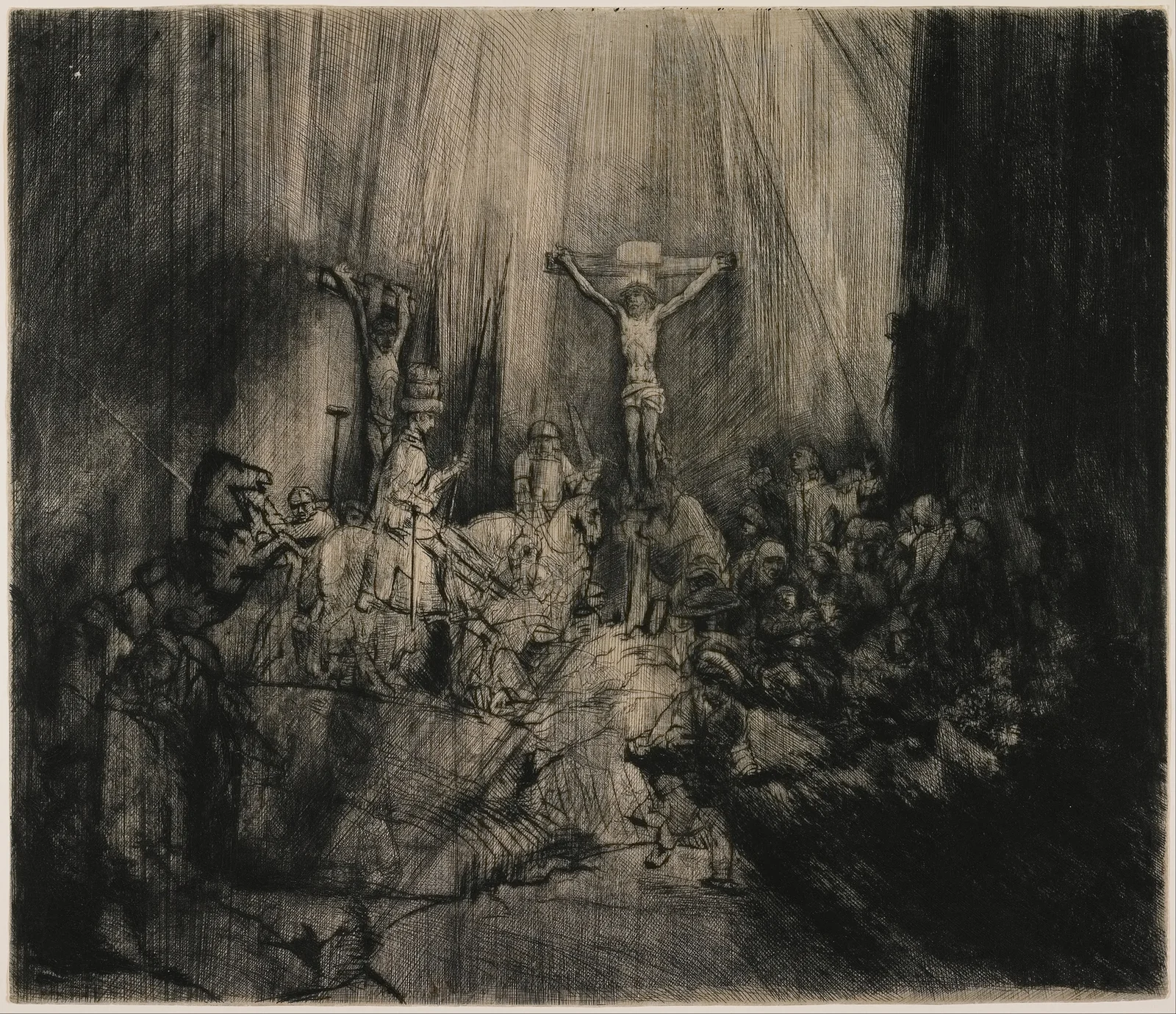 The Three Crosses av Rembrandt van Rijn