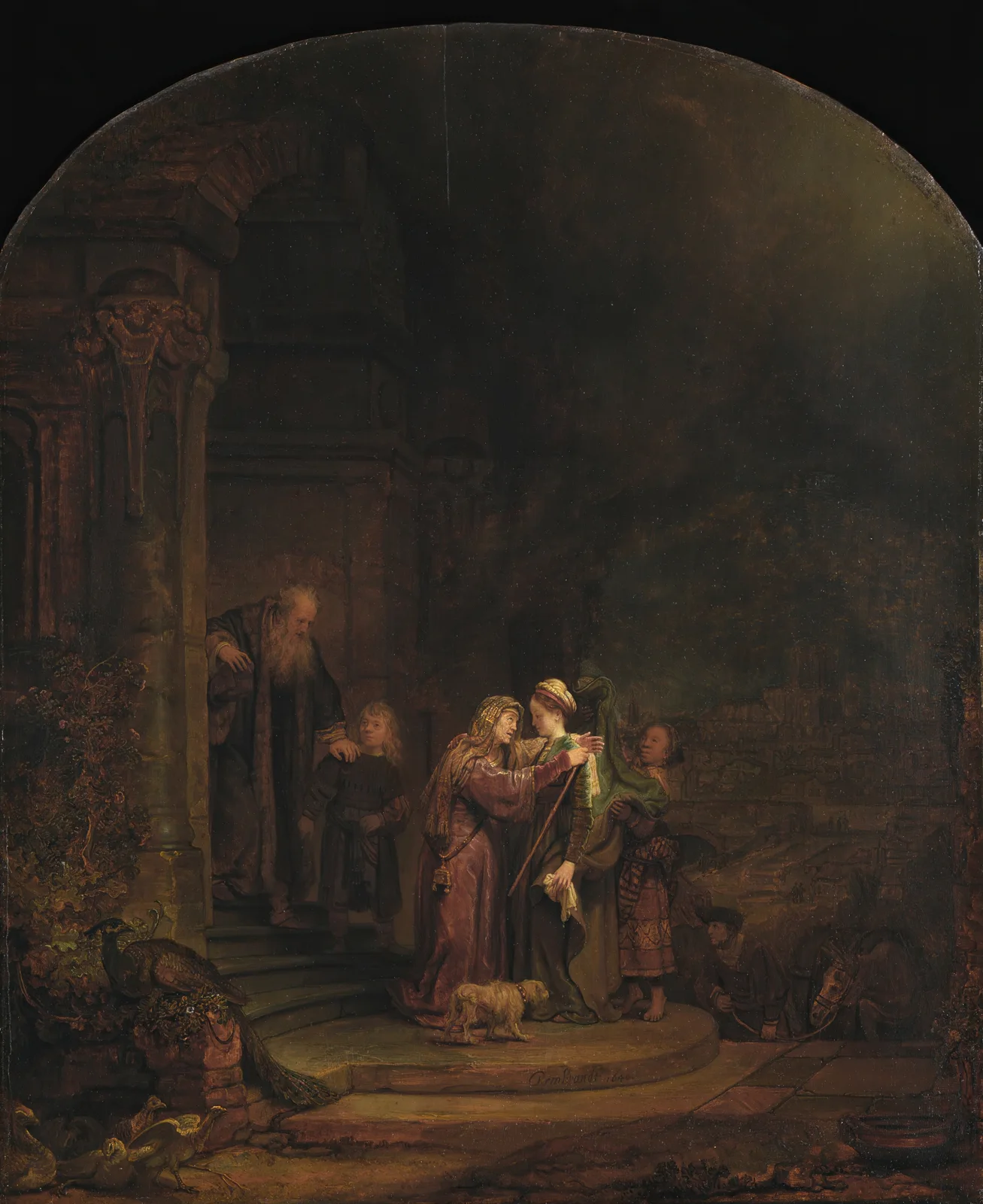 The Visitation av Rembrandt van Rijn