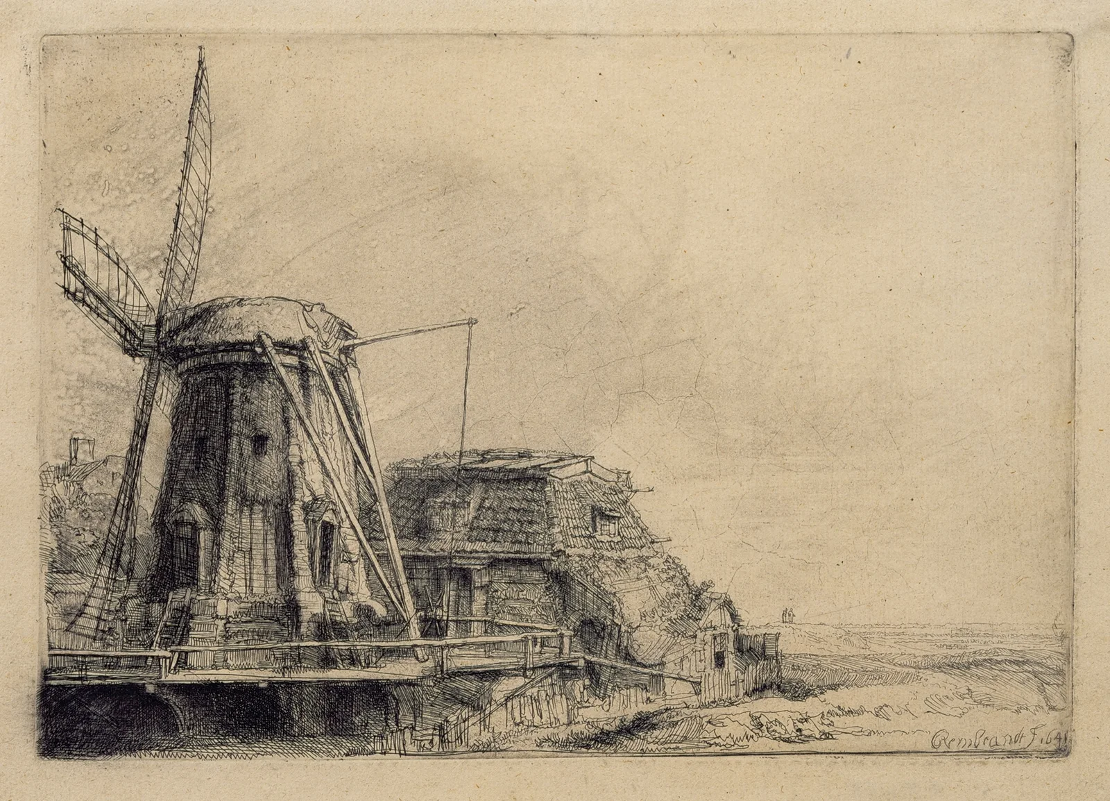 The Windmill av Rembrandt van Rijn