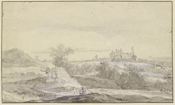 Blick auf Burg Bentheim av Jacob van Ruisdael