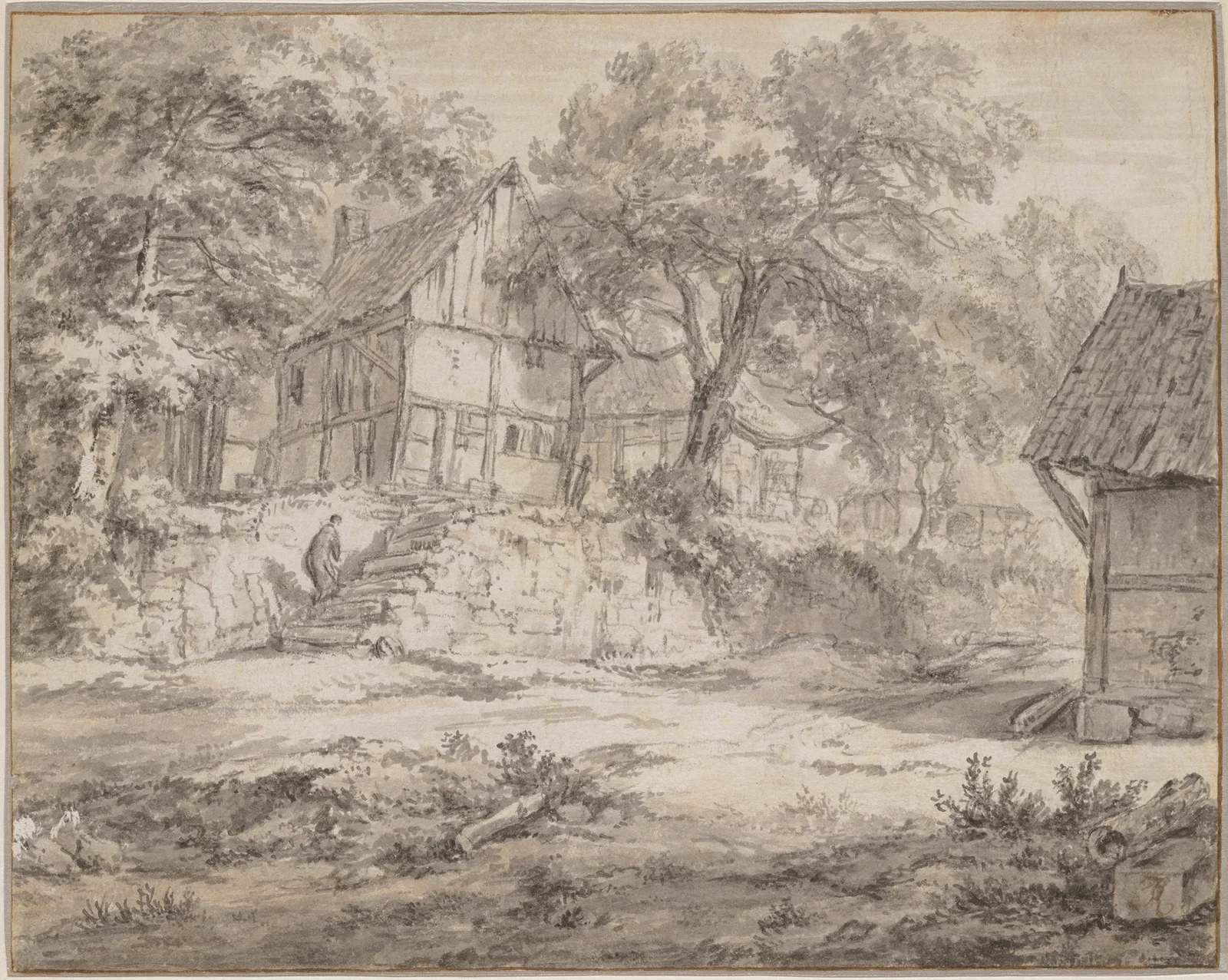 Cottages among Trees av Jacob van Ruisdael