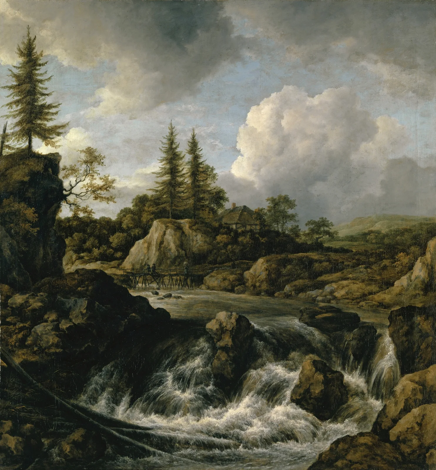 Landscape with Waterfall av Jacob van Ruisdael