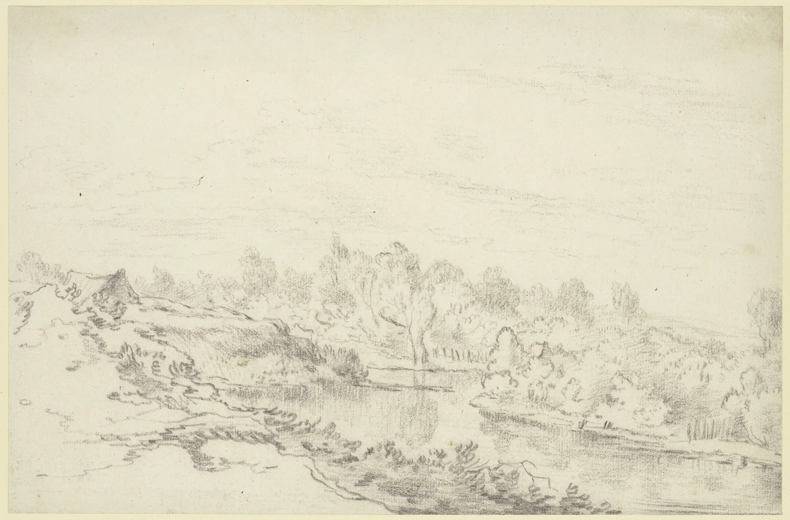 River landscape av Jacob van Ruisdael