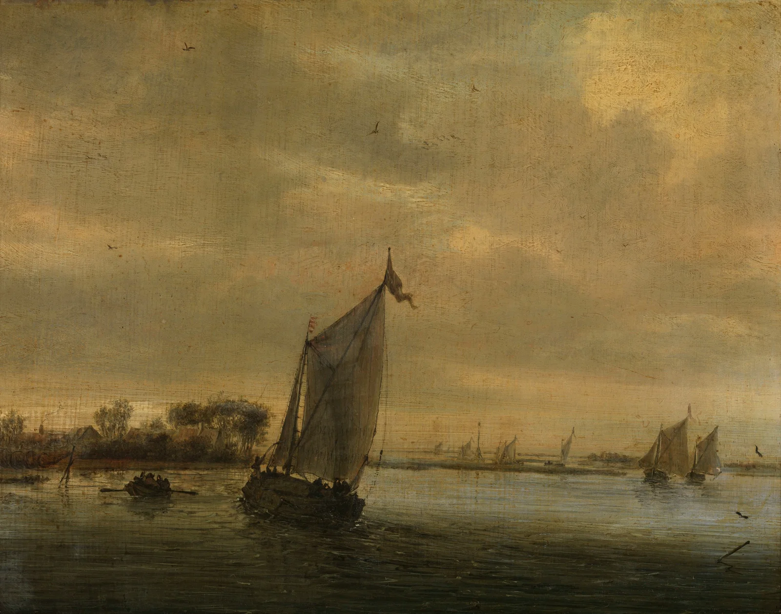 Calm Water av Salomon van Ruysdael