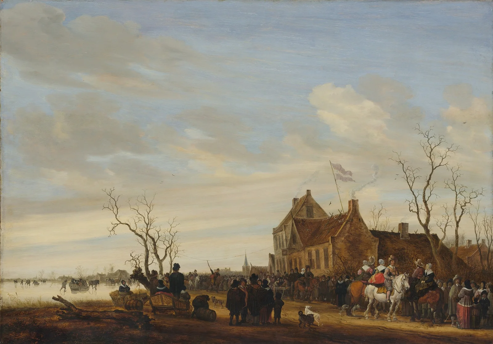 Drawing the Eel av Salomon van Ruysdael