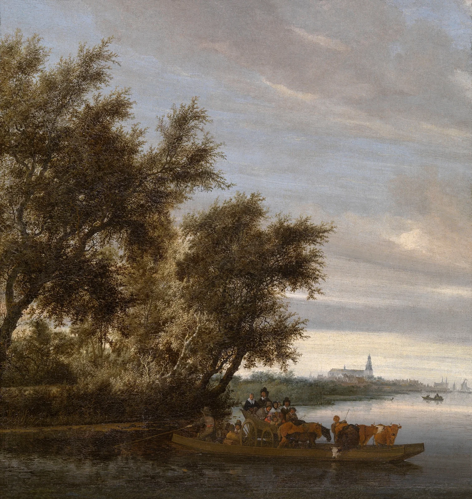 The Ferry av Salomon van Ruysdael