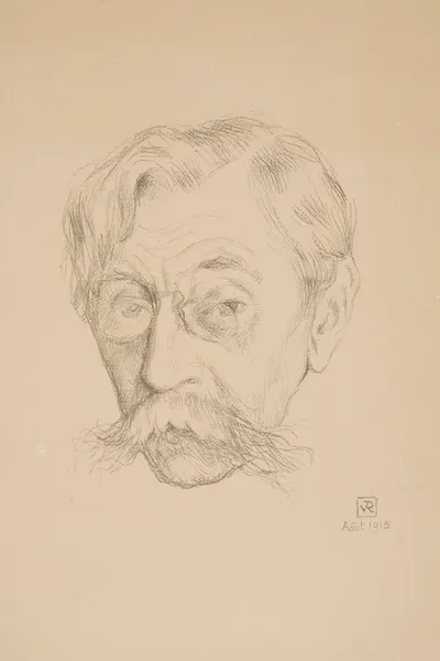 Portrait of the Writer Emile Verhaeren av Theo van Rysselberghe