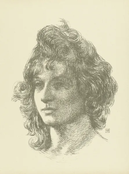 Portret van jonge vrouw av Theo van Rysselberghe