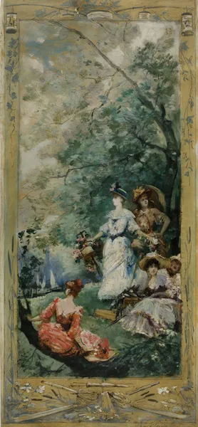 Fête champêtre aux environs de Paris, 1891 – nr 1 av Georges Jules Victor Clairin