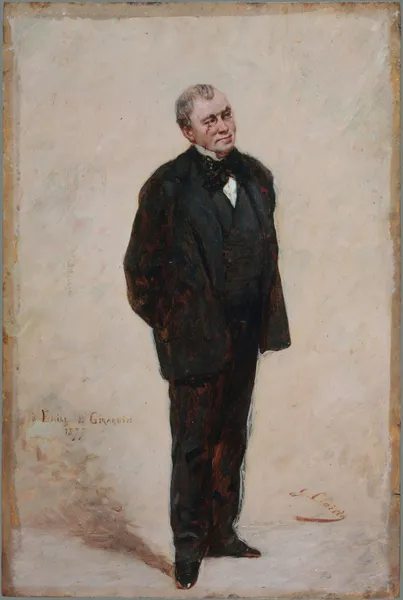 Portrait d’Émile de Girardin (1806-1881), publiciste et homme politique av Georges Jules Victor Clairin