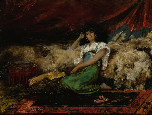 The Peacock Fan av Georges Jules Victor Clairin