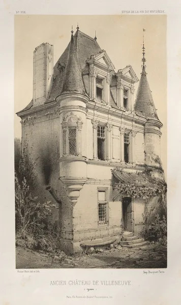 Ancien Chateau de Villeneuve (Yonne) av Victor Petit