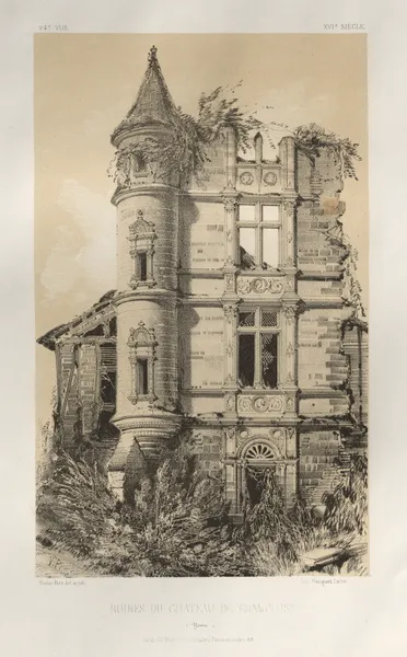 Ruines Du Chateau De Champlost (Yonne) av Victor Petit