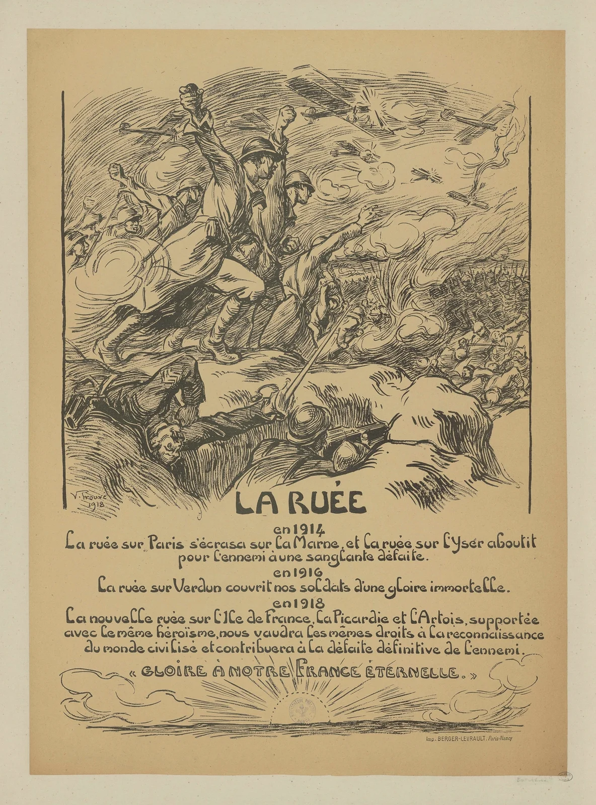 La ruée en 1914 av Victor Prouvé