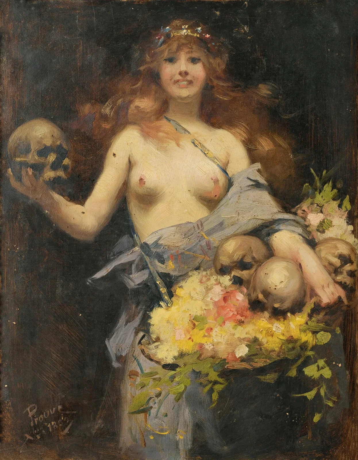 The flower vendor av Victor Prouvé