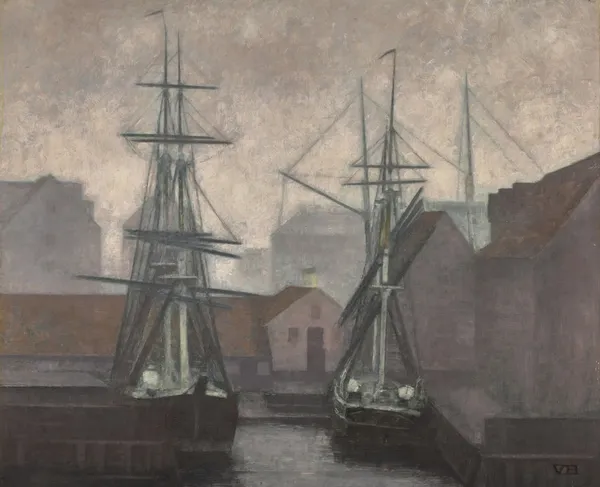 Greenland Trade Wharf, Christianshavn, Copenhagen av Vilhelm Hammershøi