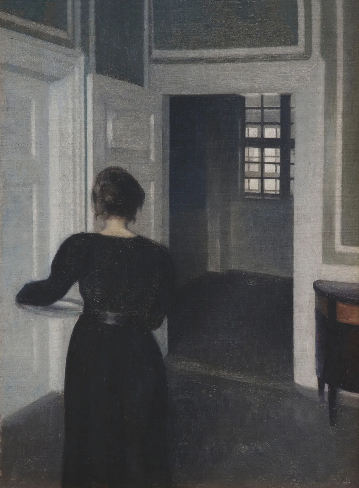 Ida In An Interior av Vilhelm Hammershøi